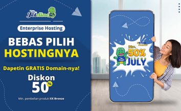 Promo Enterprise Hosting Jetdino Spesial Bulan Juli, Diskon 50% + Gratis Domain